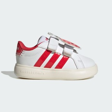 Adidas 愛迪達 Grand Court 3.0 Bubble Cf KJ8652 小童 休閒鞋 舒適 白 紅