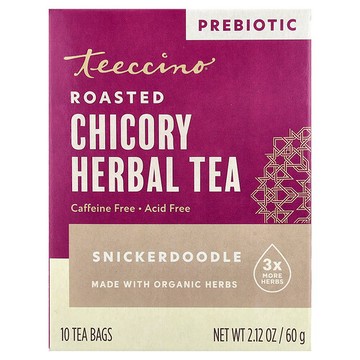 Teeccino, 烘焙草本茶，肉桂甜餅，無咖啡萃取，10 包茶包，2.12 盎司（60 克）