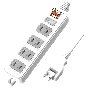 動力工廠 1切4座2p延長線 CT-2147  2.7m  白色 + 灰色  1條