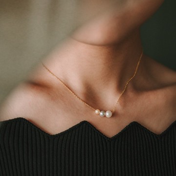 Patricia_Akoya三色珍珠項鍊