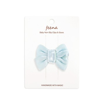 Feena - No.76蝴蝶結髮夾-藍