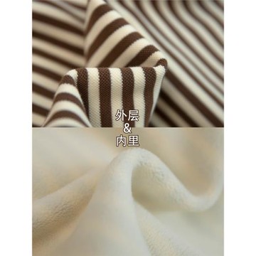 男童衛衣2026秋冬加絨中大童洋氣條紋補丁連帽兒童保暖打底長袖