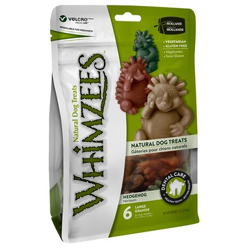 WHIMZEES 唯潔 刺蝟造型 18~27公斤大型犬適用 6支裝 減少牙菌斑和牙垢 清新口氣 幫助清潔牙齒間隙  潔牙骨  360g  1包