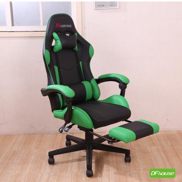 《DFhouse》賽特爾-電競椅-附腳凳-綠色  電腦椅 書桌椅 人體工學椅