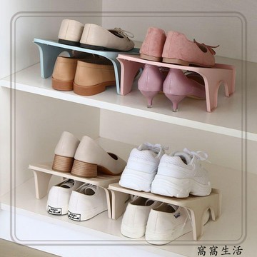 窩窩生活 台灣出貨 鞋子收納雙層鞋架鞋櫃分層整理宿舍家用簡易鞋托球鞋運動鞋收納架