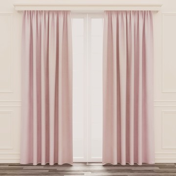 特力屋 素色防螨抗菌遮光窗簾290x210cm 粉