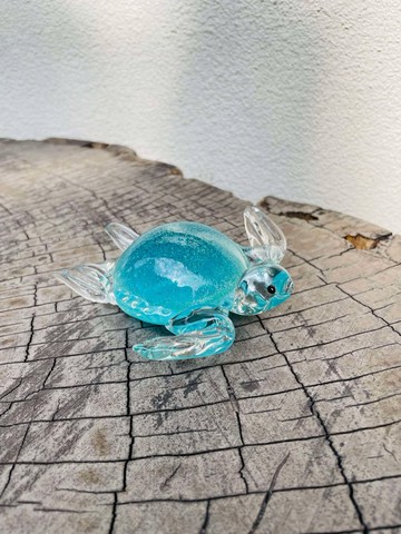 水晶玻璃 長壽烏龜 夜光 海龜 陸龜