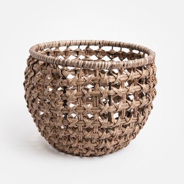 查莉編織收納籃S 淺咖