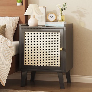 床頭櫃簡約現代全楠竹帶門2024新家用臥室小型迷你窄款夾縫床邊櫃