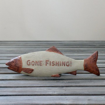 地中海魚樹脂擺件 喬遷結婚禮物 美式鄉村動物創意擺件 家居裝飾1入