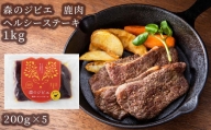 森のジビエ 鹿肉 ヘルシーステーキ 1kg A-JJ-A11A