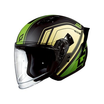 【SOL Helmets】GMAX OF-87 開放式安全帽 (公爵_消光黑/黃綠)