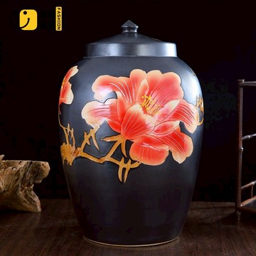 免運 公司貨 可開發票 陶瓷花盆 景德鎮陶瓷 景德鎮陶瓷專用米缸30/50/100斤米桶帶蓋密封家用儲物罐水缸酒壇工廠現貨直銷 售後保障 全館免運 特惠/工廠直銷 店長新品推薦 5s1220