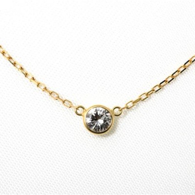 ダイヤモンド ネックレス K18 一粒 0.2ct 鑑定書付 0.231ct Gカラー