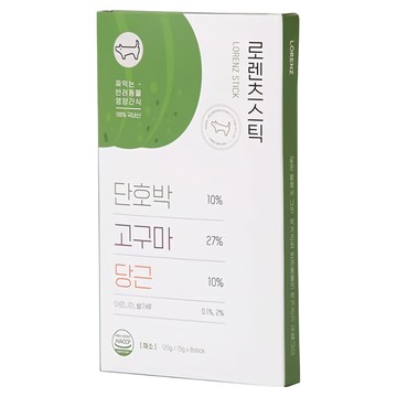 韓國 LORENZ 天然蔬果泥 Set 8入 狗狗零食  紅薯甜南瓜  120g  1盒