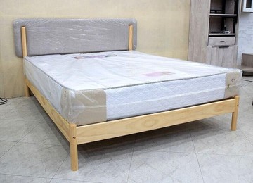 歐風別館芬蘭五尺北歐風實木雙人床架基隆至台中免運費