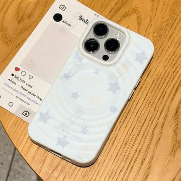 台灣現貨🚀 手機殼 太陽磁吸殼 滿屏雙色星星 適用蘋果17Air 16 15 14 13 12 Pro Max Plus