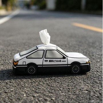 🔥台灣出貨🔥AE86車模紙巾盒藤原豆腐店汽車扶手箱抽紙袋頭文字D桌面飾品擺件