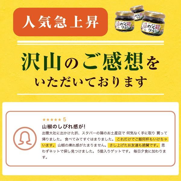 ご飯のお供 佃煮 奥出雲山椒ジャコのり 頼むからごはんください 80g×5個 いずも八山椒 じゃこ じゃこのり