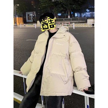 棉服男潮牌冬季加絨加厚外套ins羽絨棉衣情侶寬松學生面包服港風