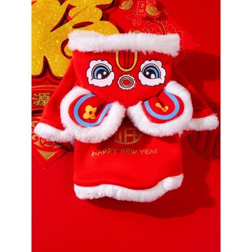 貓咪新年衣服秋冬款英短美短布偶小貓貓防掉毛寵物狗狗過大年唐裝