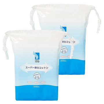 ITO 日本伊藤 彈力濕敷巾 100%純棉植物纖維 柔軟可拉伸 網紋  200張  2包