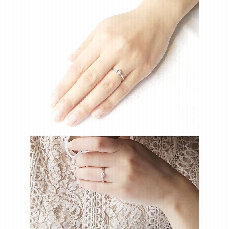 婚約指輪 ティファニー6本爪デザイン 0.4ct D VVS1 EX 鑑定書