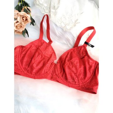 小芬歐美薄杯內衣大胸超薄內衣性感誘惑顯胸小文胸v型夏季胸罩女
