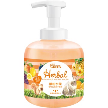 綠的GREEN 植物抗菌潔手慕斯 繽紛水果 400ml