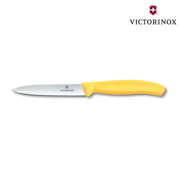 VICTORINOX 尖頭水果刀 6.7708.C1 黃色｜瑞士維氏 削皮刀 廚房刀具 露營