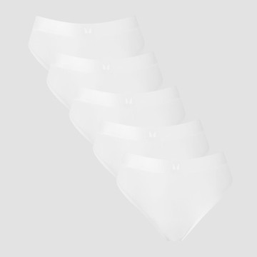 MP Women's Mid Rise Thong (5 Pack) - White - XL