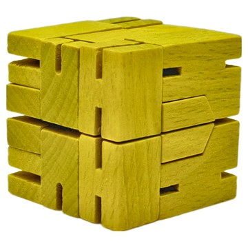 AREAWARE 積木變形機器人 木製品 適用於3歲以上  黃色  1個