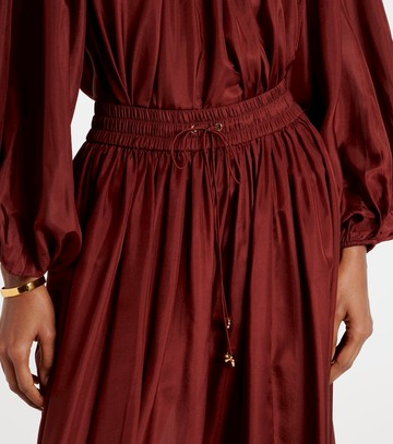 Zimmermann Aster gathered silk habotai maxi skirt