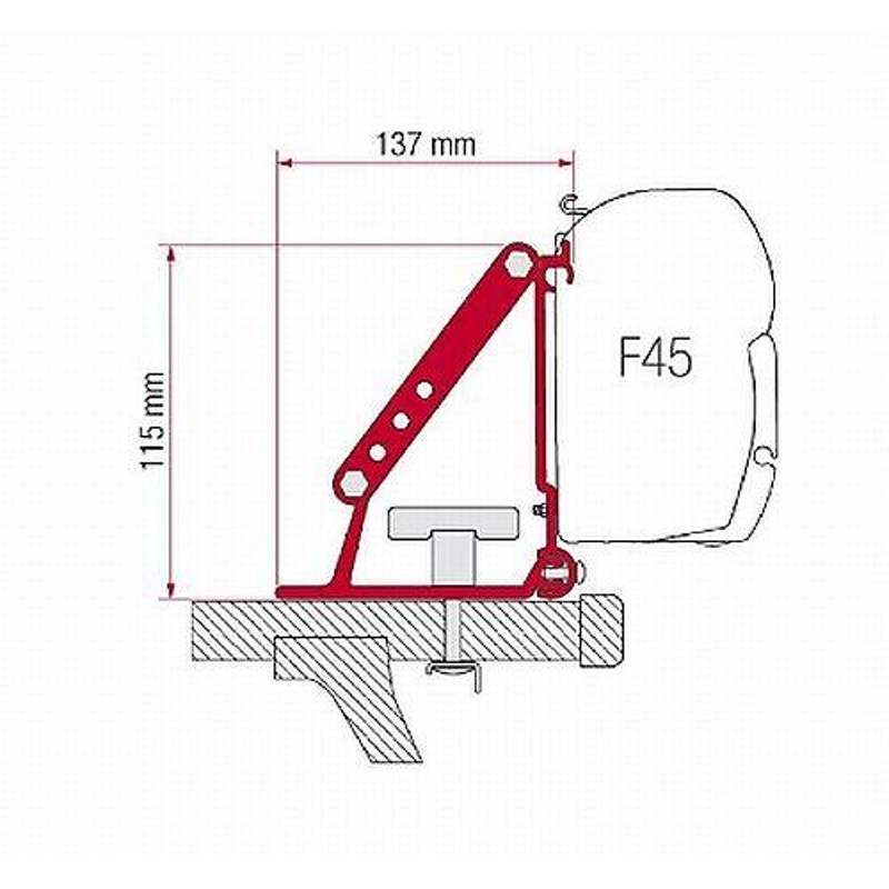 FIAMMAフィアマサイドオーニング取付ブラケット【キャリアバー角棒取付専用品】FIAMMA  KIT-AUTO(98655-310)【2個入り】代引注文不可 | LINEブランドカタログ