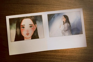 對睡眠過敏 正値她的過敏季 插畫卡片