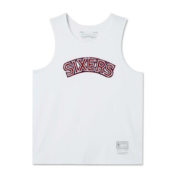 MITCHELL & NESS M&N 背心 TEAM NAME DAD TANK 76人 白 MNTK002P7W
