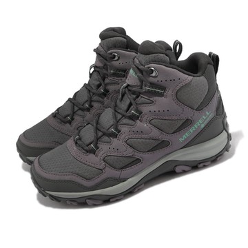 Merrell 登山鞋 West Rim Sport Mid GTX 女鞋 中筒 防水 灰 紫 越野 郊山 健行 ML036900