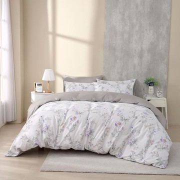 鴻宇 100%美國棉 雙人四件式兩用被套床包組-奧娜