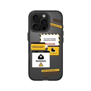 iPhone 16 Pro Clear (相機按鈕) 酷墨灰 - 奧樂雞 Ology - Warning