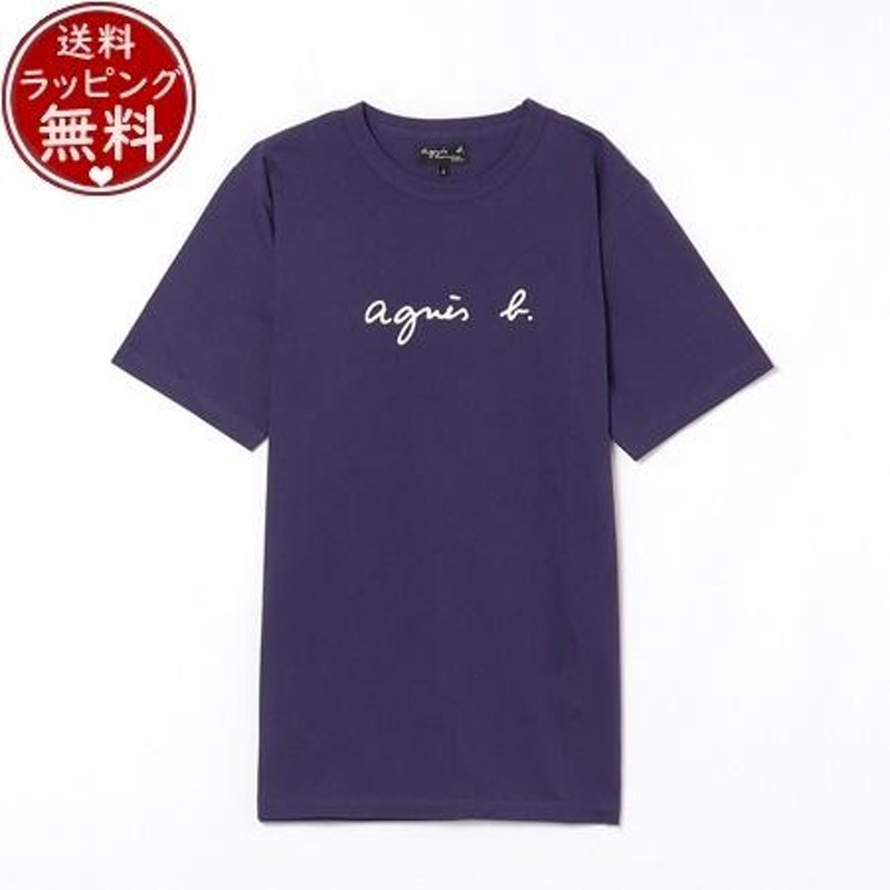 おしゃれ agnes b. アニエスべー agnes b Tシャツ TS ロゴTシャツ パープル系 XLサイズ