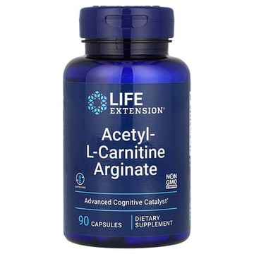 Life Extension, 乙醯 -L- 肉堿精氨酸，90 粒素食膠囊。