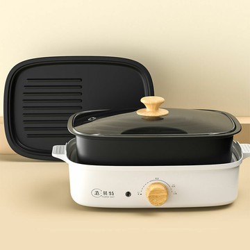 電飯鍋 電飯煲 范易特電火鍋多功能料理鍋分體式烤涮一體鍋可拆洗烤肉家用電煮鍋「限時特惠」