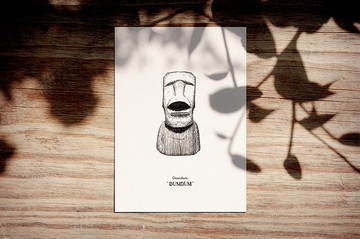 摩艾石像明信片