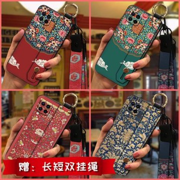 適用于三星A42 5G手機殼手機支架腕帶殼手機套保護殼女款復古風中