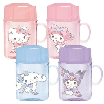 小禮堂 Sanrio 三麗鷗 牙刷杯組 (緞帶款) Kitty 美樂蒂 大耳狗 酷洛米