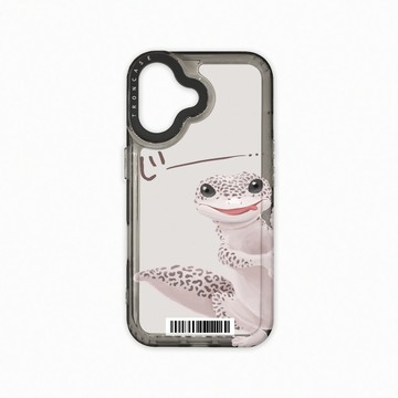 iPhone 16  殼 TRON IPhone 16 偷看的張嘴守宮  載具 太空殼 透黑款 手機殼