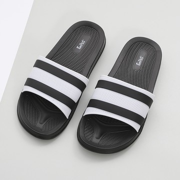 【333家居鞋館】霧彩線條休閒拖鞋-黑