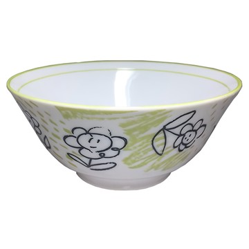 新食器 日本製 4.8多用井 艾米花 微波爐、洗碗機、烘碗機適用  艾米花 白色 + 黃色  1個