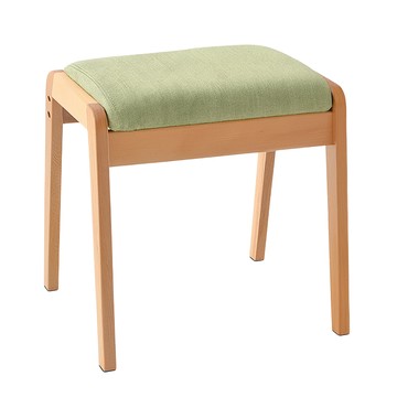 美麗家時尚家居 木椅 櫸木 棉麻  抹茶  1個