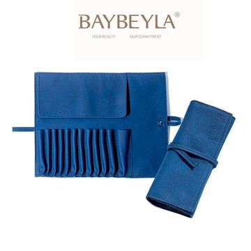BAYBEYLA 貝貝拉 12孔麂皮刷具包【隔日到貨】 (捲型刷包) 化妝刷收納 刷具收納 刷具包 捲包